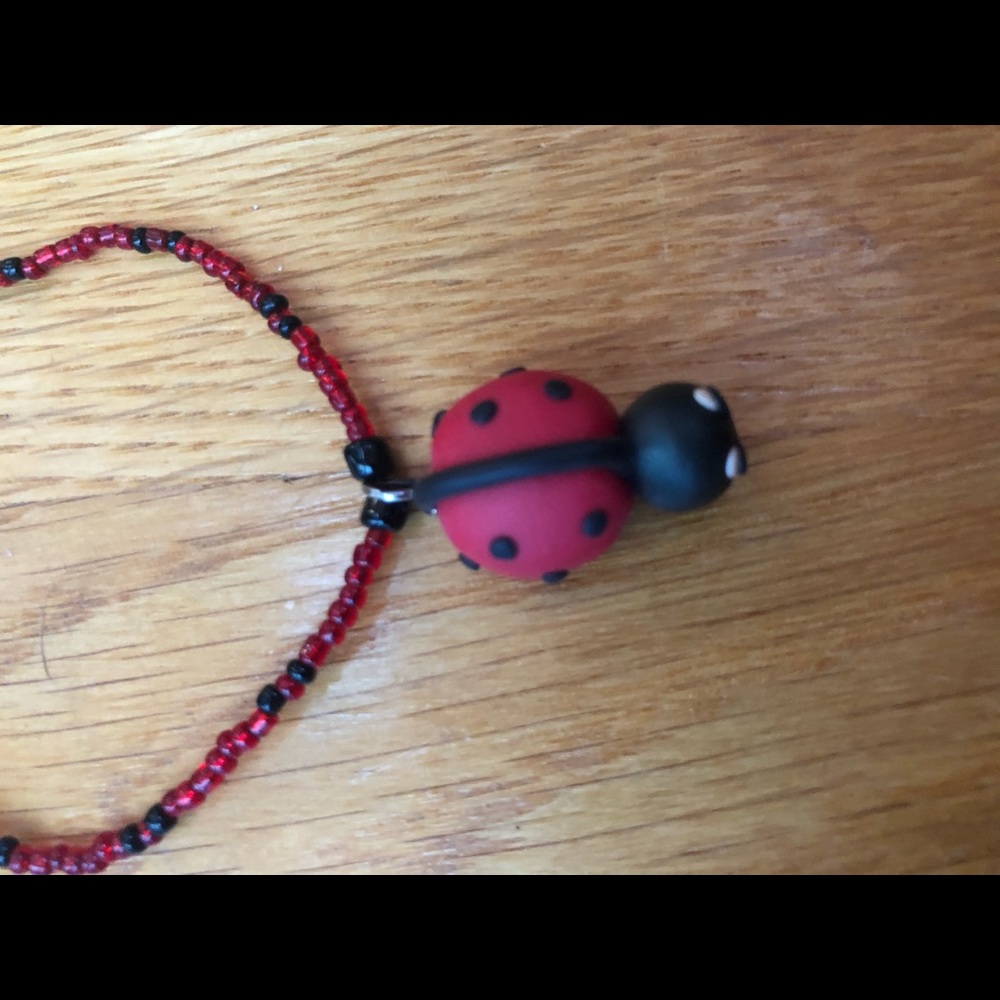 Clay Ladybug Necklace
